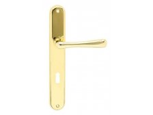 Klika - knoflík ELEGANT 90 mm na vložku levá LI bronz česaný OFS